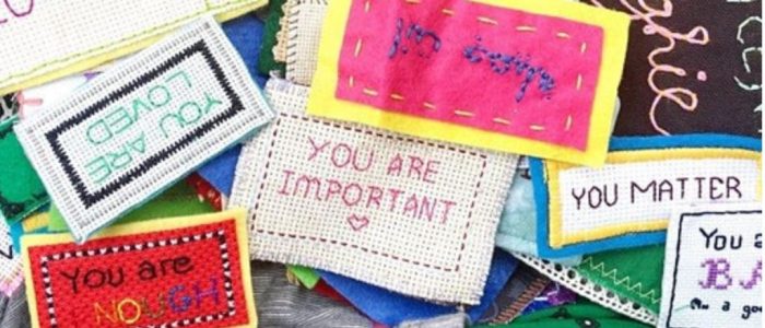 Embroidery sampeler saying you are important, you are enough, you matter, you are loved